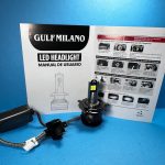 هدلایت چهار چیپ LED گلف میلانو (GulfMilano) نور بالا و پایین | مناسب موتور سیکلت و خودرو